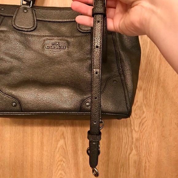 Coach Caviar Grain Mickey Satchel - Gunmetal - Picture 7 of 8